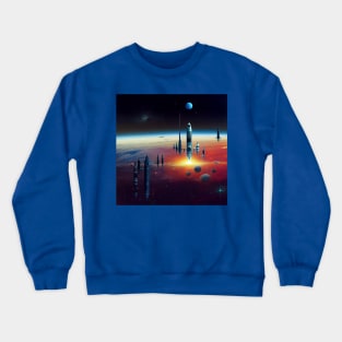 Interplanetary Spaceport Crewneck Sweatshirt